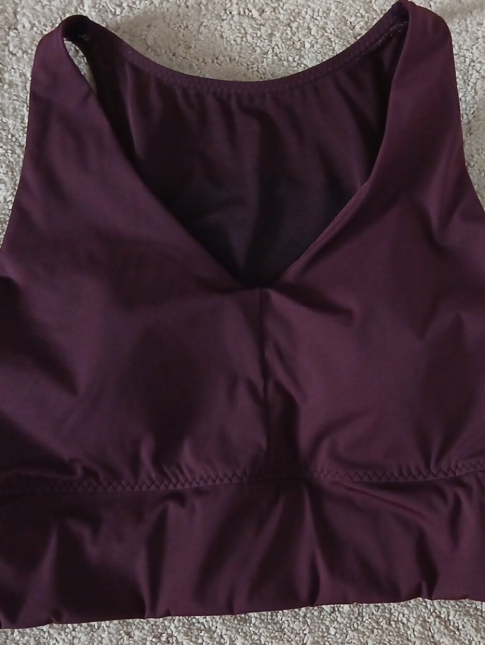 Athleta Plum V-Neck Sports Bra